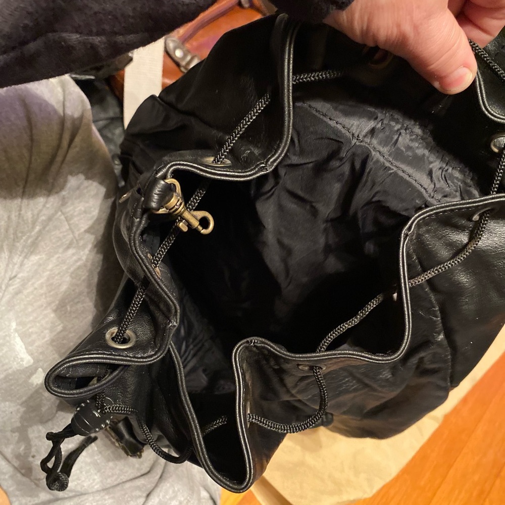 Backpack Soft Black Leather Nwot - image 5